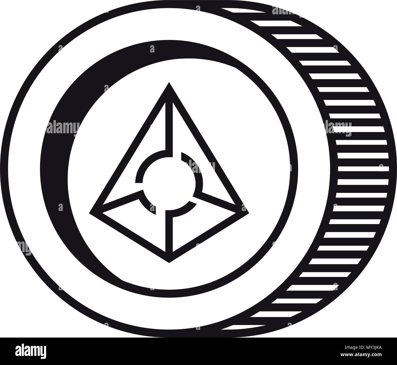 cryptocurrency augur coin isolated icon Stock Vector Image & Art - Alamy