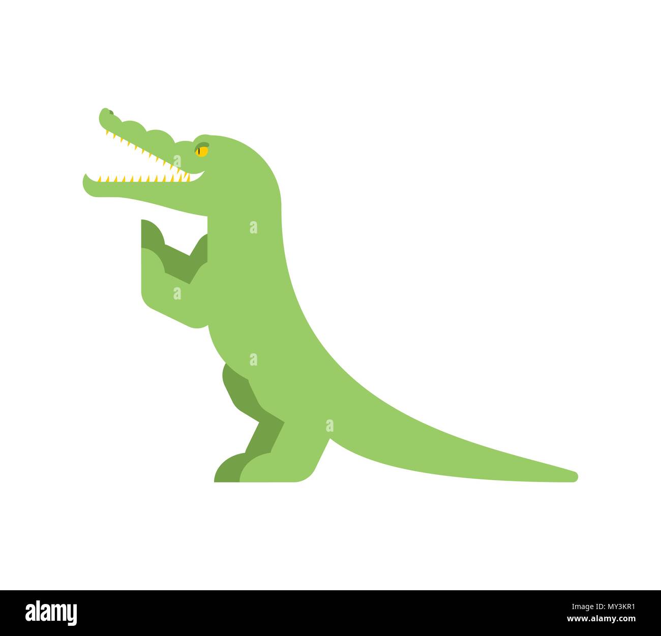 Crocodile heraldic symbol. Sign Animal for coat of arms. Alligator