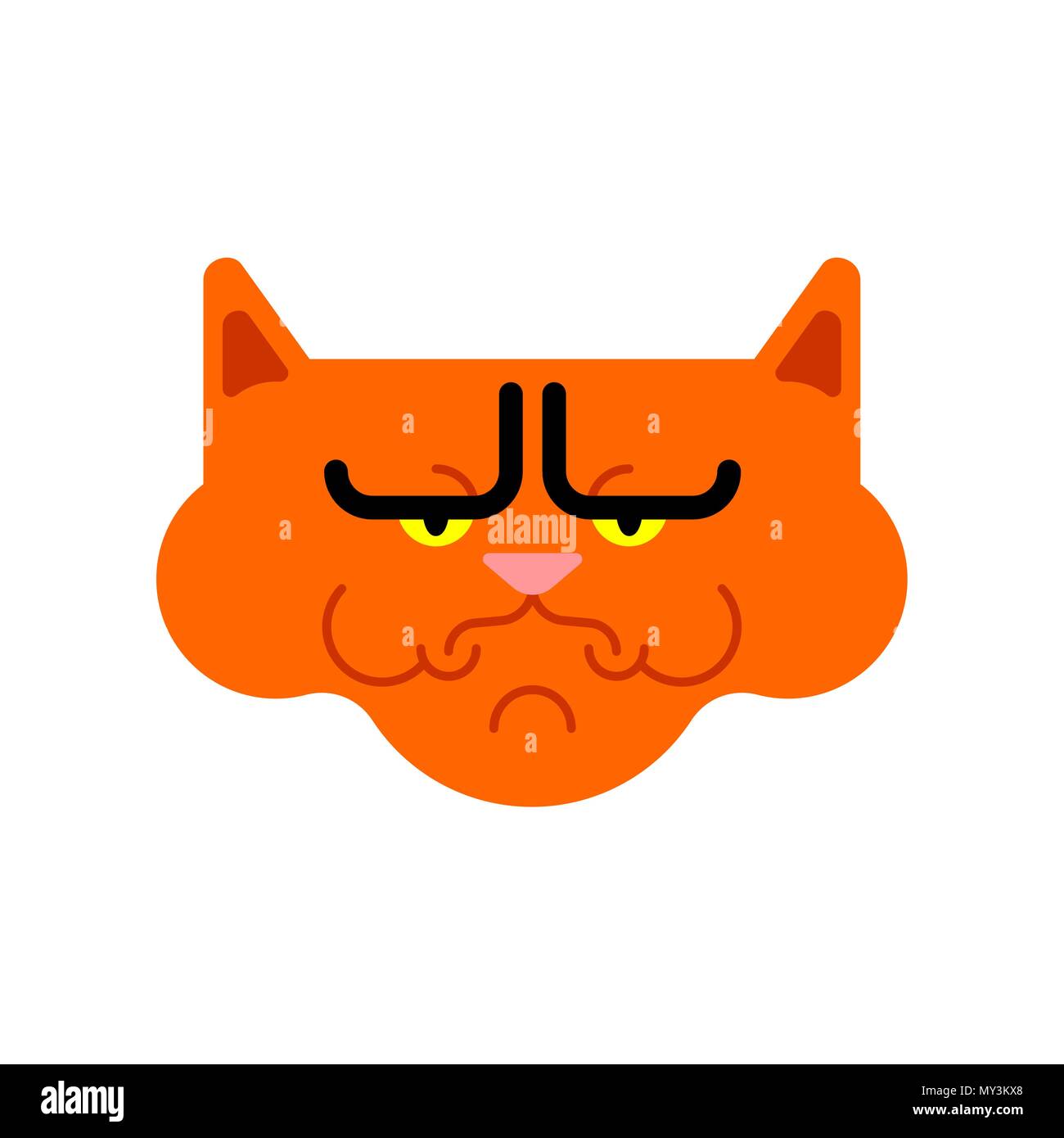 Irritated cat Stock Vector Images - Alamy