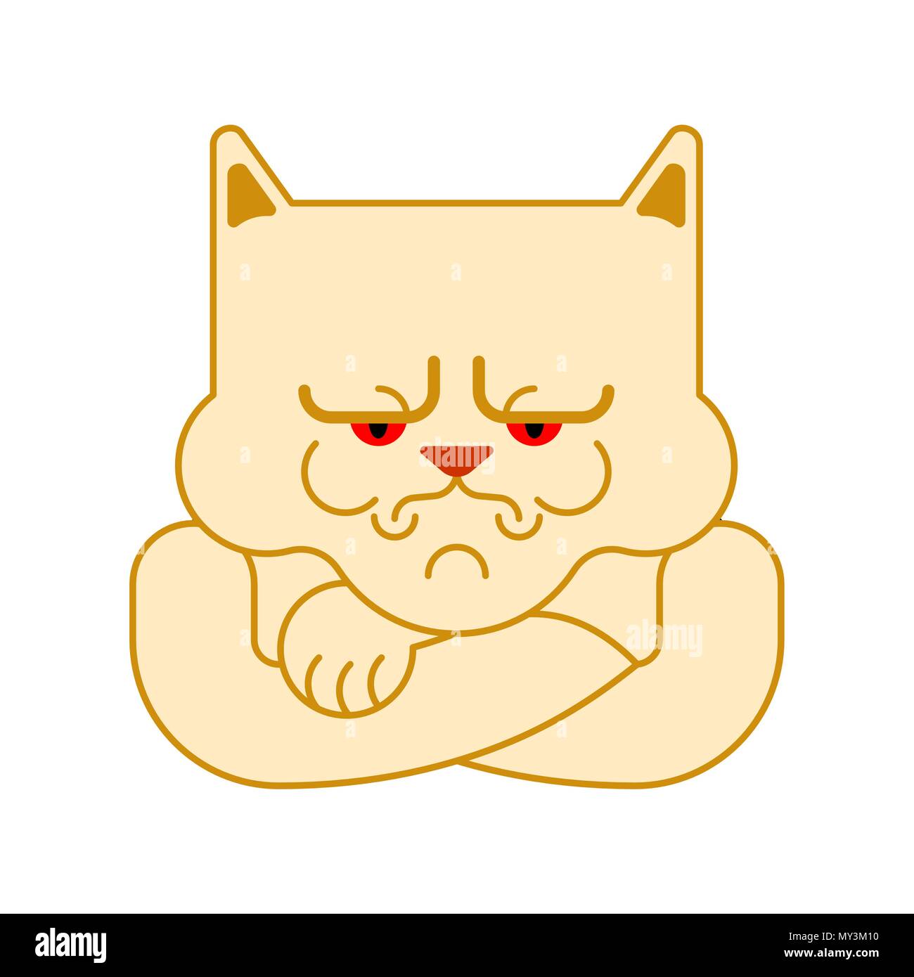 Irritated cat Stock Vector Images - Alamy