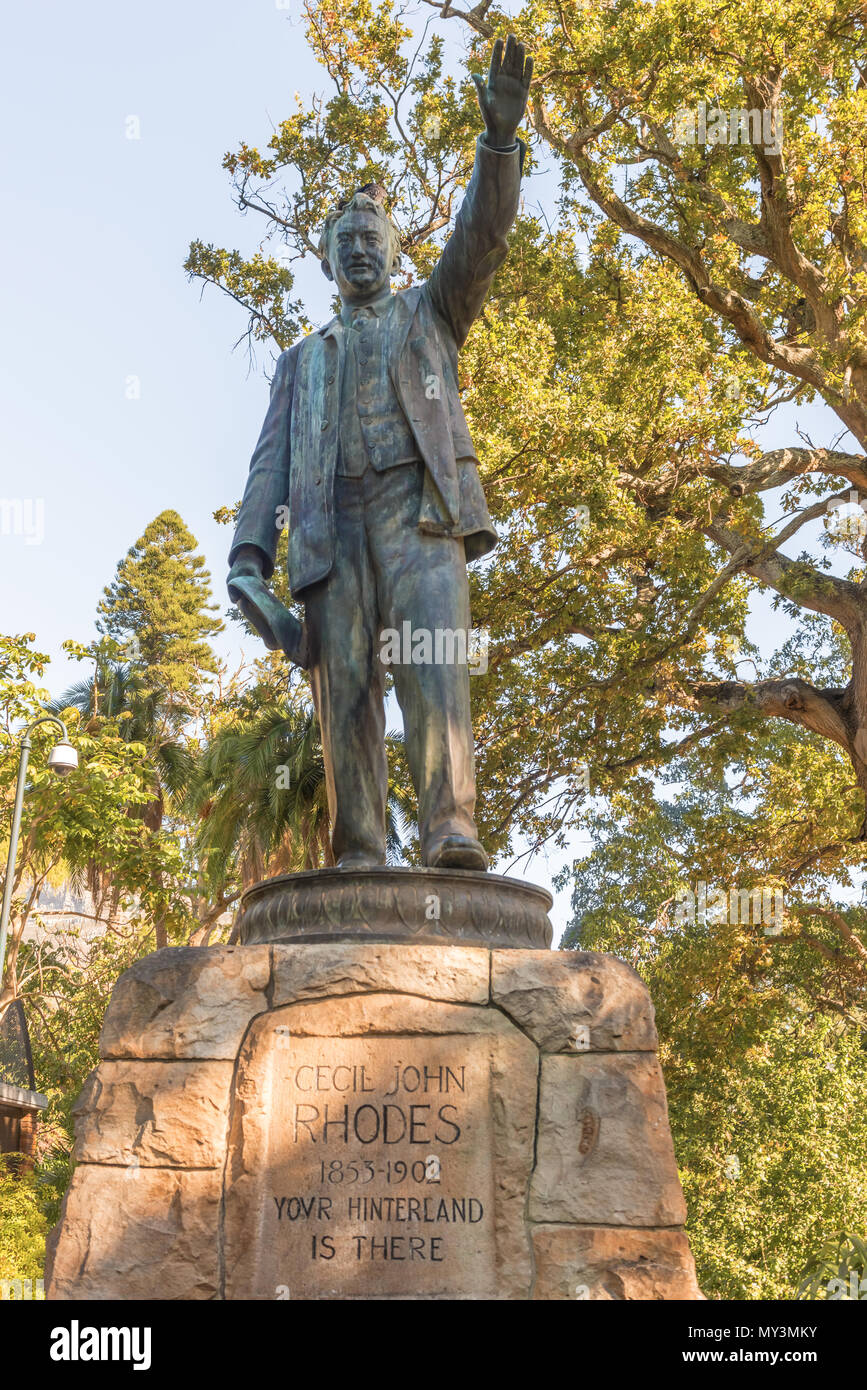 Cape Town, South Africa - May 11, 2015: View at the Statue of Cecil ...