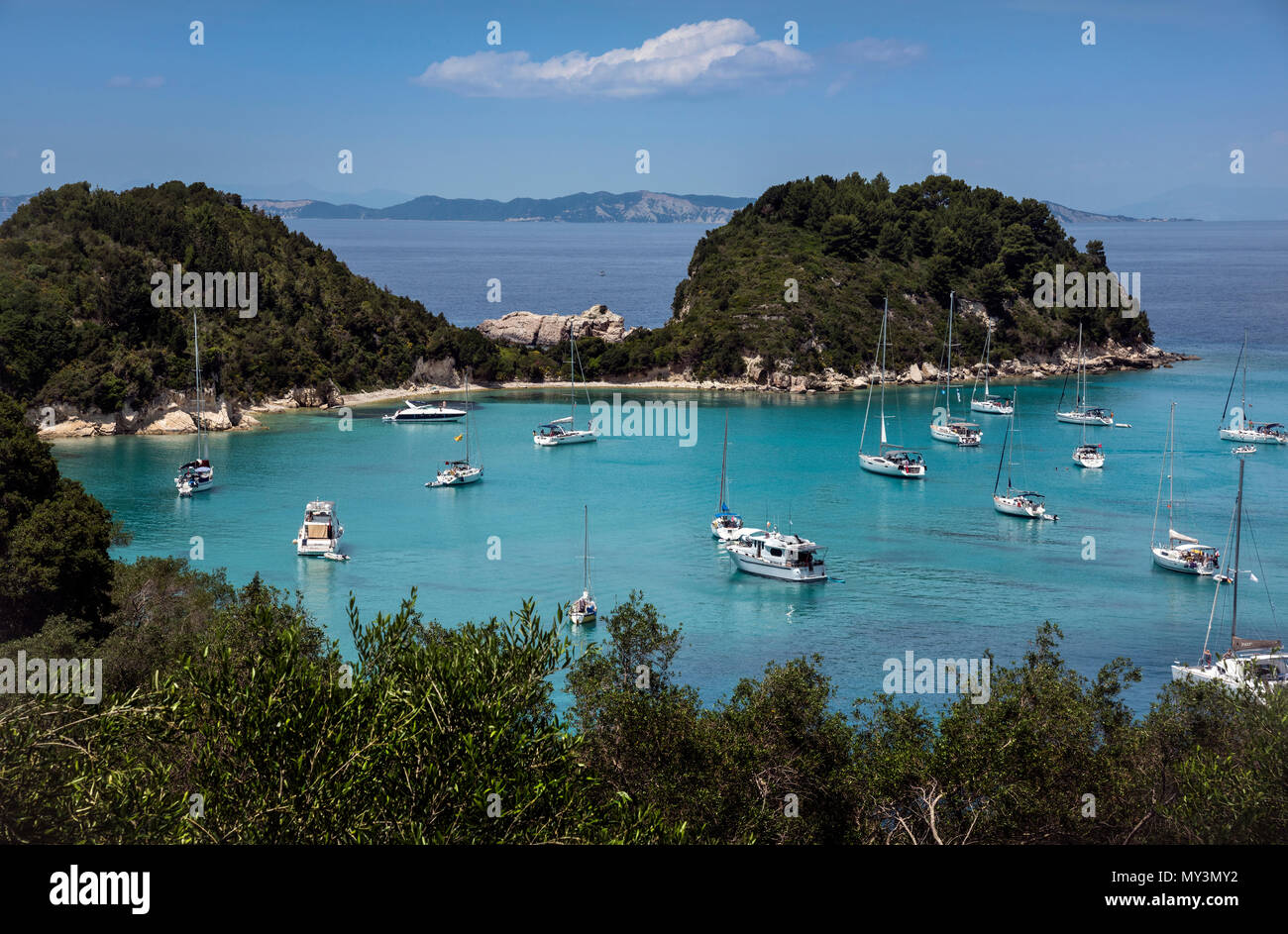 lakka-bay-paxos-stock-photo-alamy