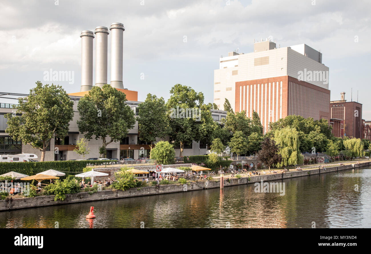 Riverside Developments Berlin Germany Stock Photo