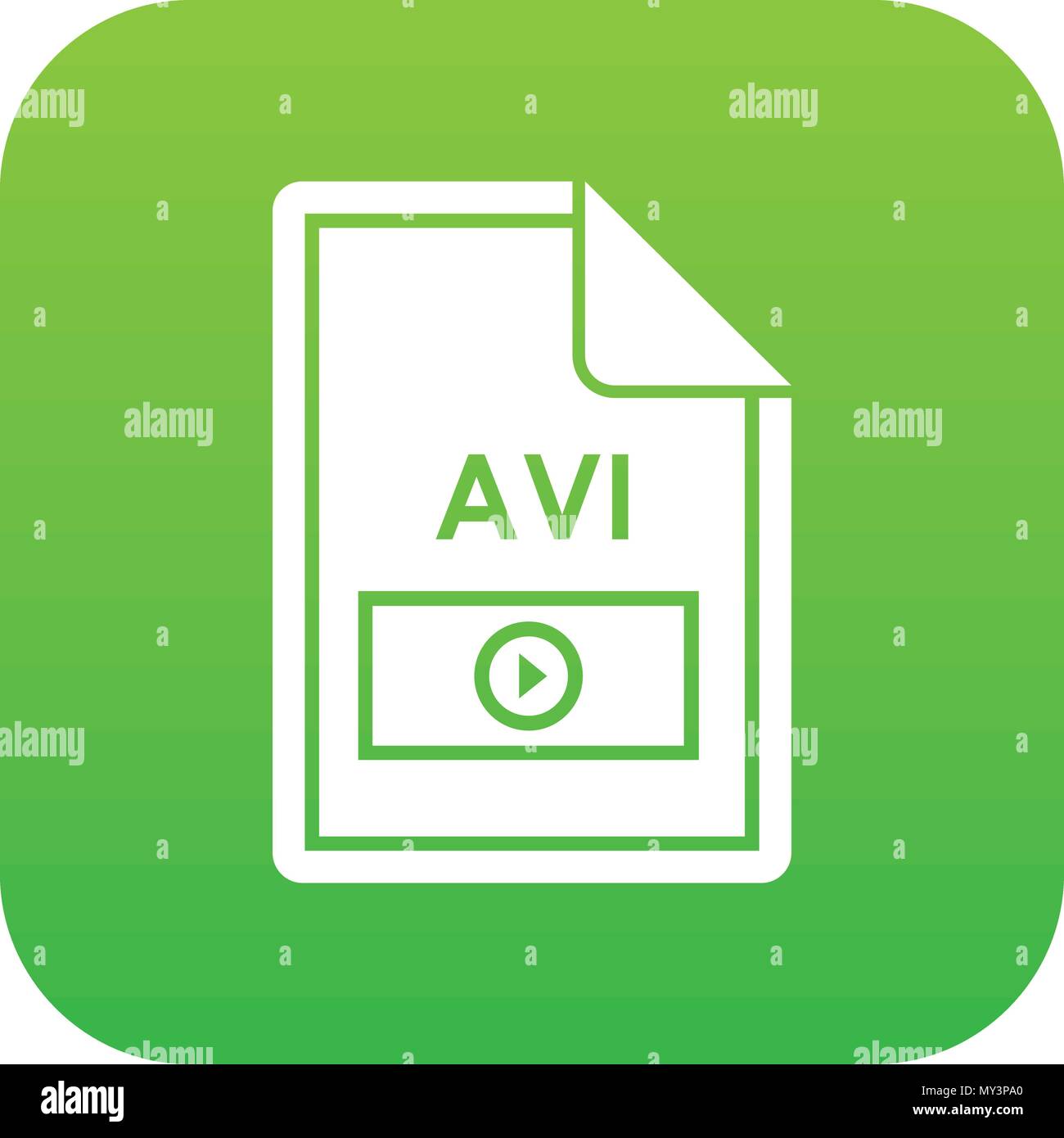 File AVI icon digital green Stock Vector Image & Art Alamy
