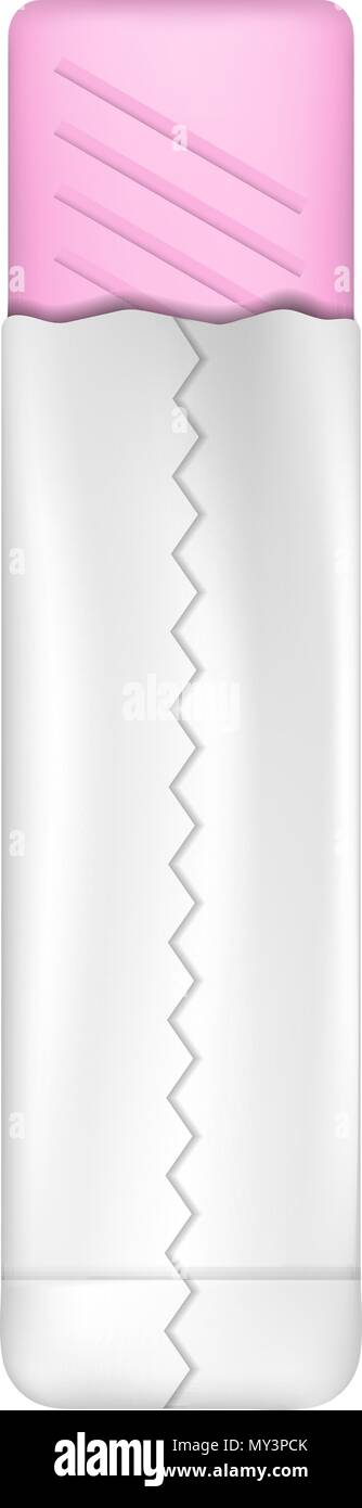 Halfopen gum stick mockup, realistic style Stock Vector