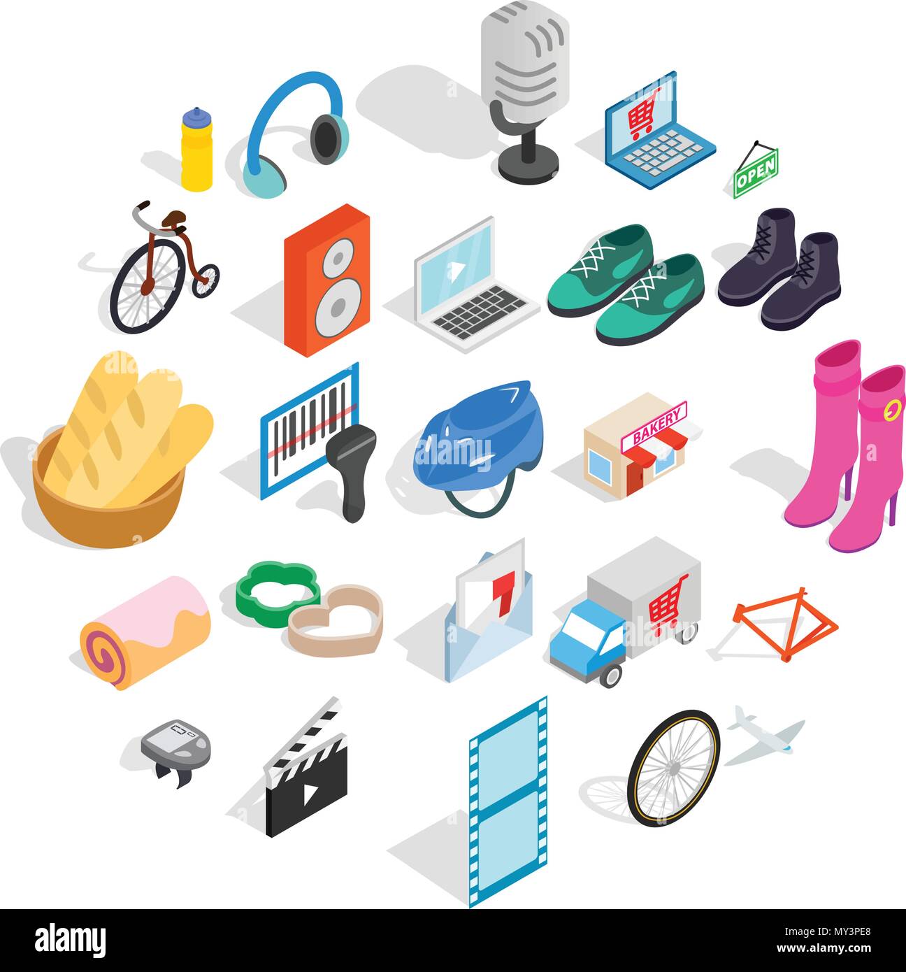 Internet purchases set Stock Vector Images - Alamy