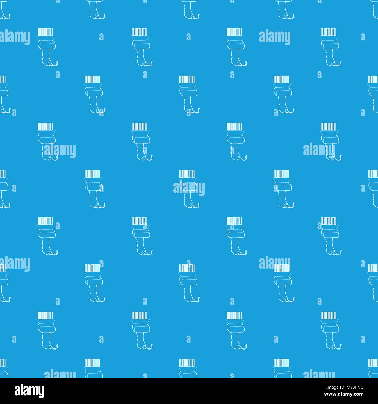 Scanner pattern vector seamless blue Stock Vector