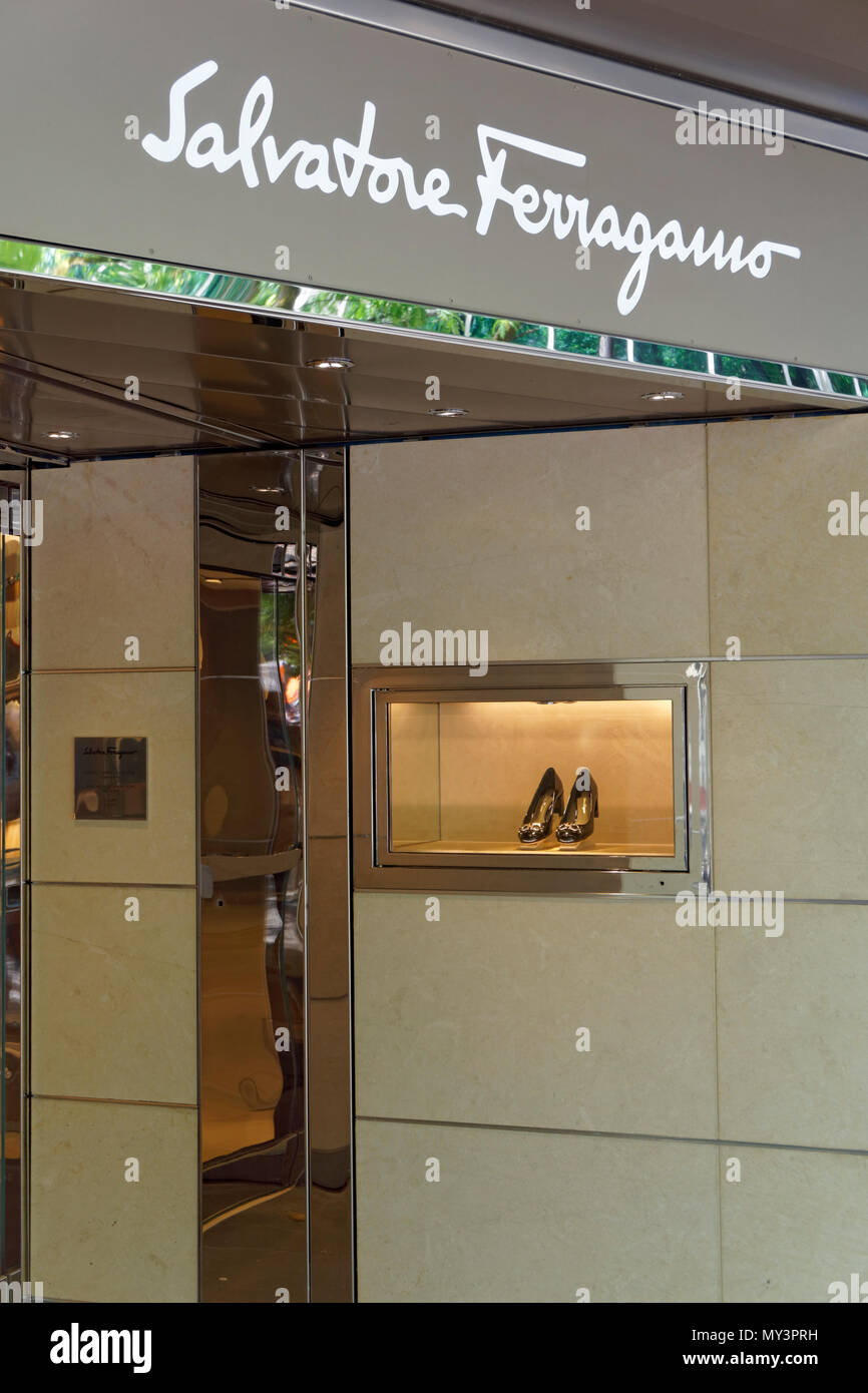 Entrance to a Salvatore Ferragamo luxury shoe and clothing store on Robson  Street in downtown Vancouver, BC, Canada Stock Photo - Alamy