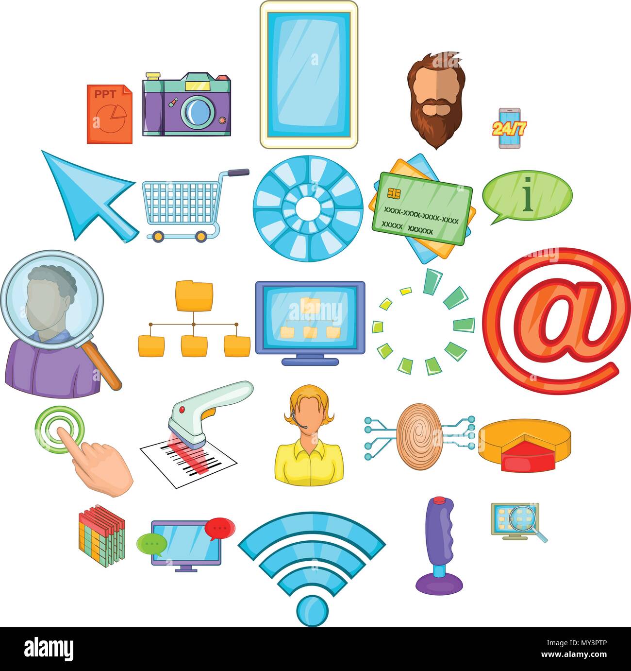 IT support icons set, cartoon style Stock Vector Image & Art - Alamy