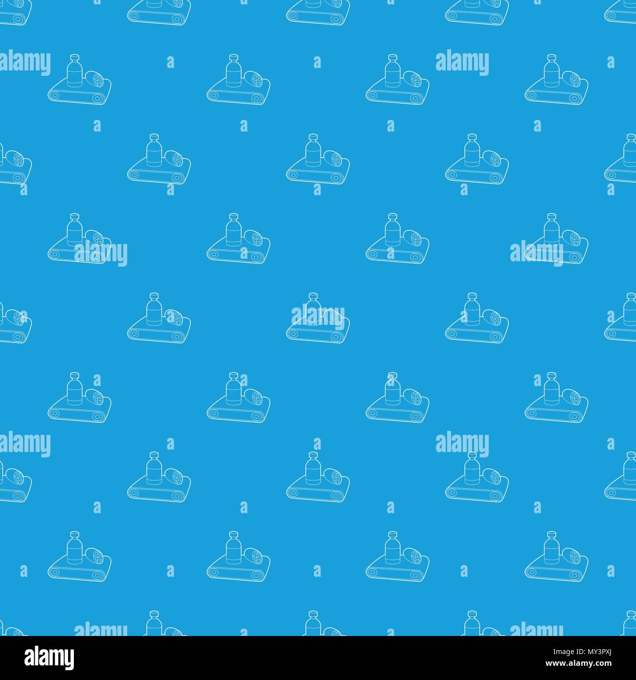 Conveyor belt pattern vector seamless blue Stock Vector