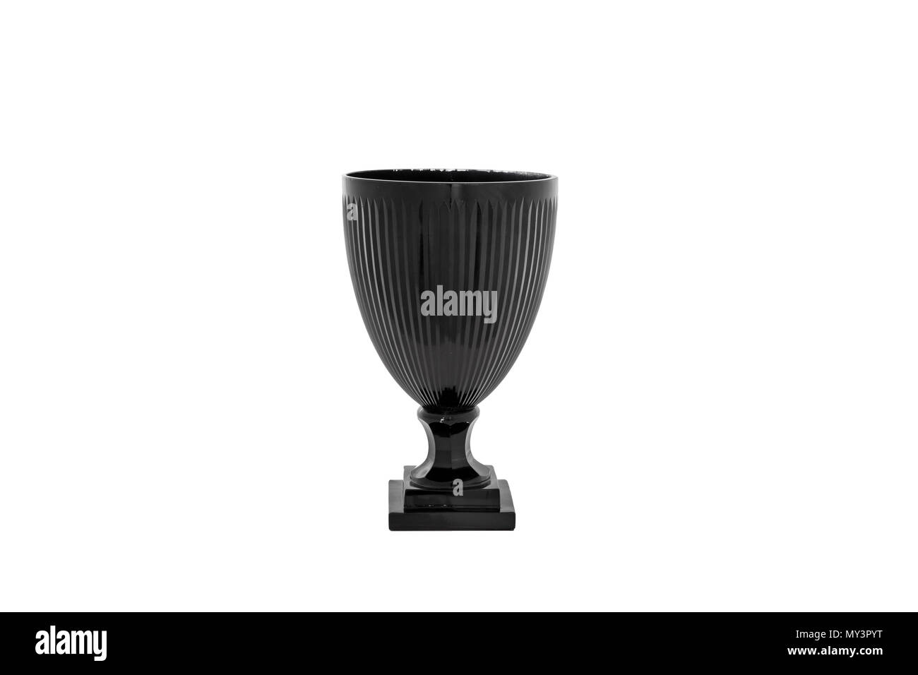 Elegant glass vase isolated on a white background (glass, empty, vase