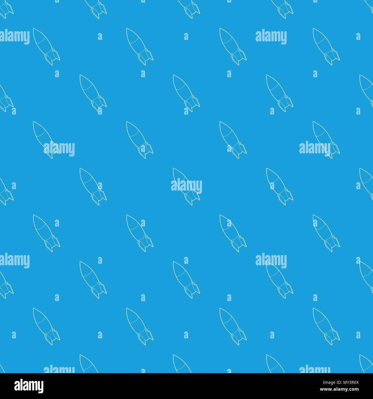 Bomb pattern vector seamless blue Stock Vector