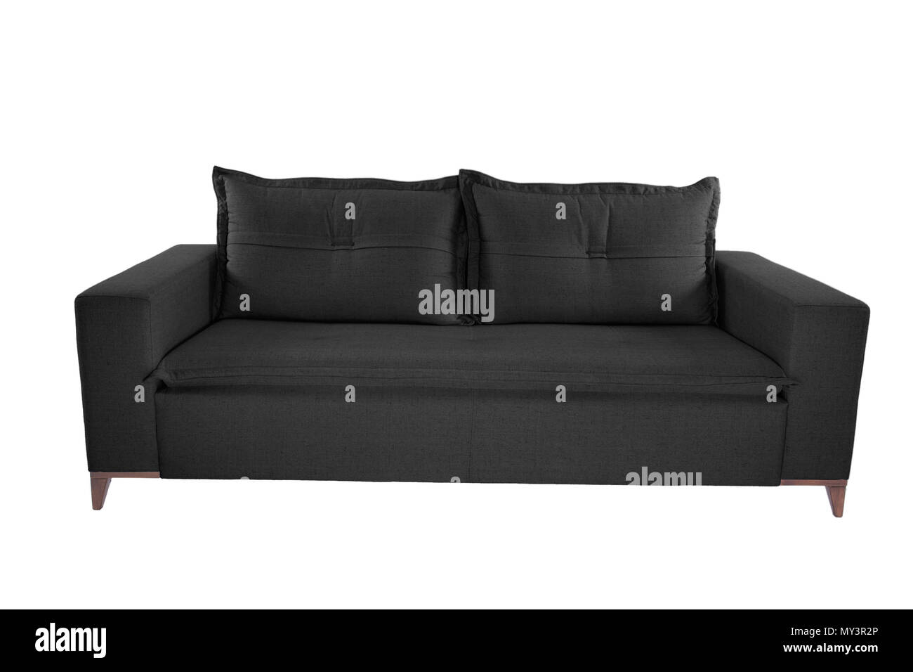 Modern Color Suede Couch Sofa Isolated On White Background Stock