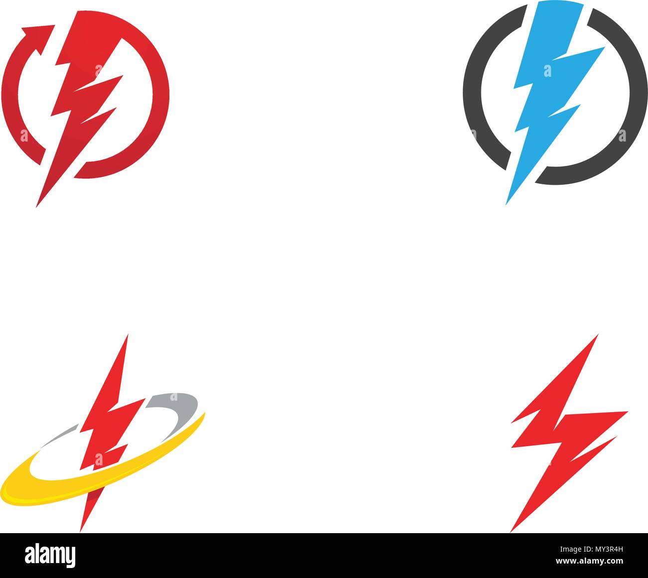 Lightning Logo Template vector icon illustration design Stock Vector ...
