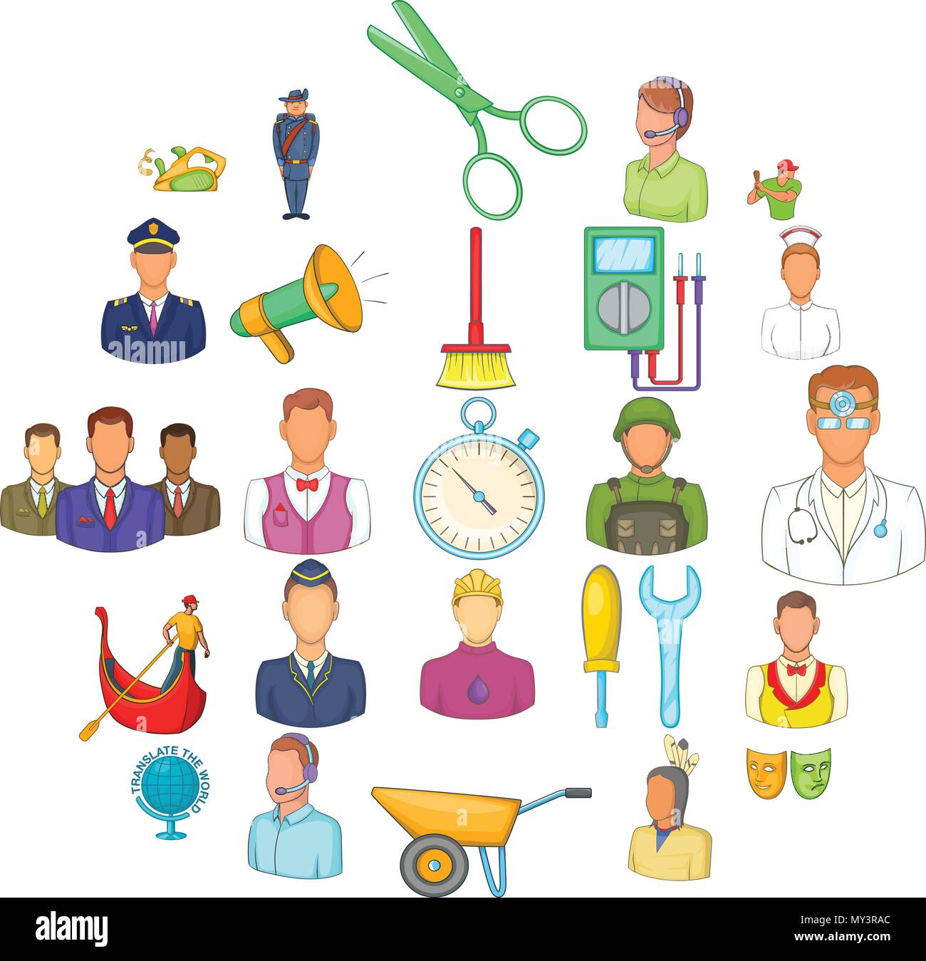 Service icons set, cartoon style Stock Vector Image & Art - Alamy