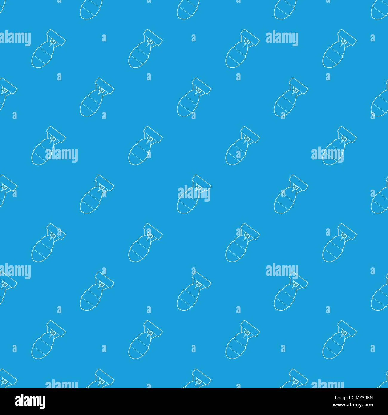 Big bomb pattern vector seamless blue Stock Vector