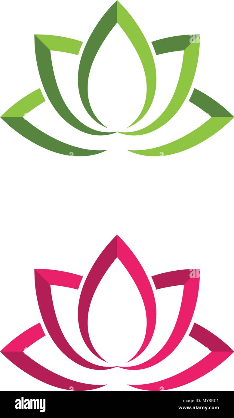 Beauty Vector lotus flowers design logo Template icon Stock Vector ...