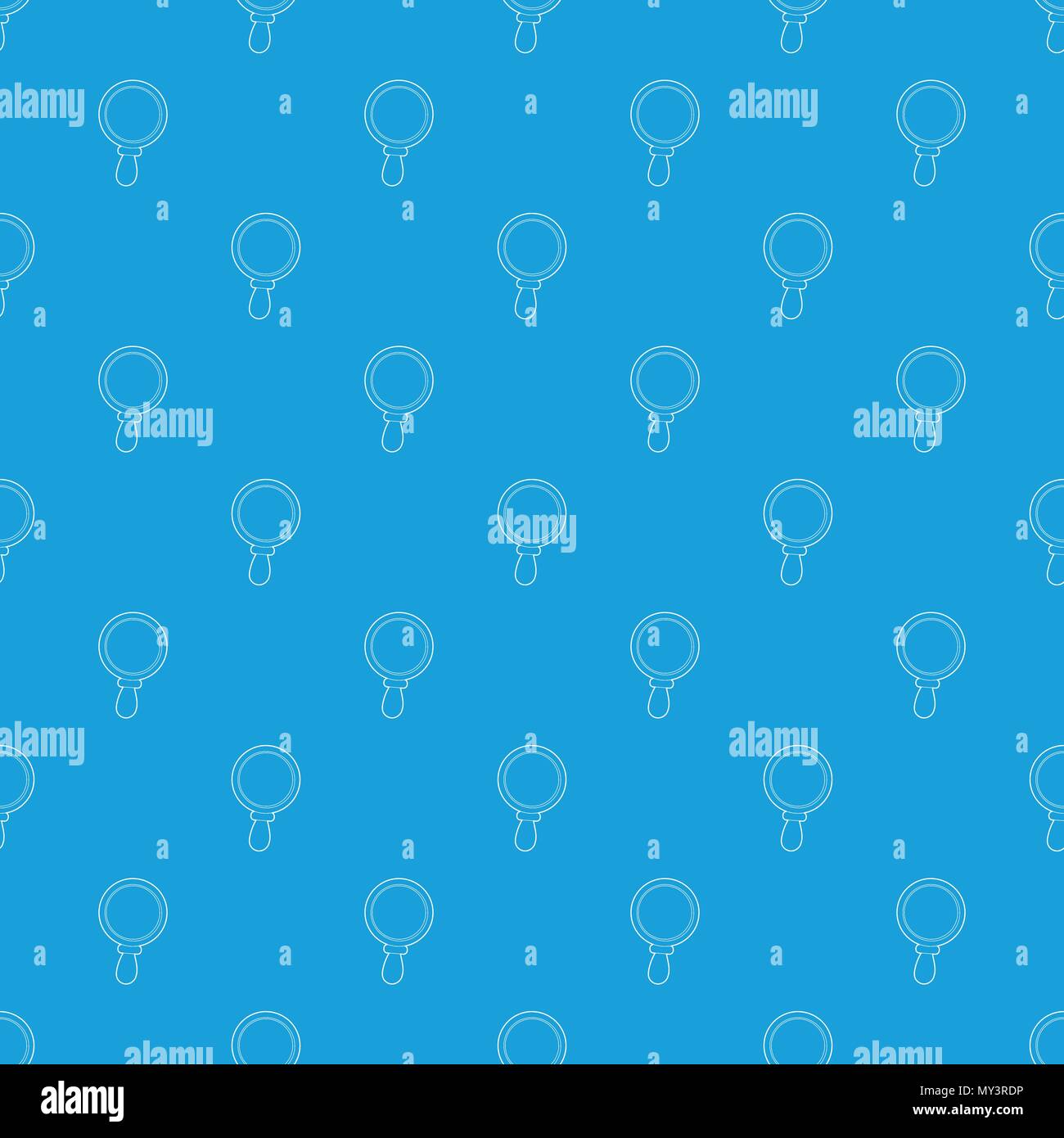 Magnifier pattern vector seamless blue Stock Vector