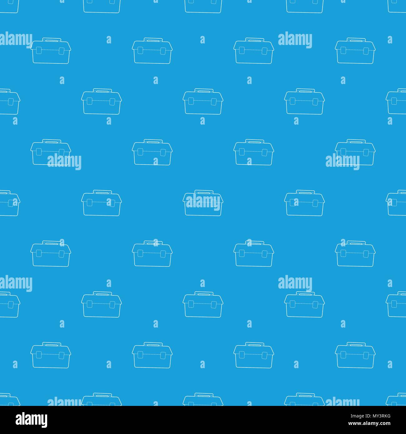 Briefcase pattern vector seamless blue Stock Vector