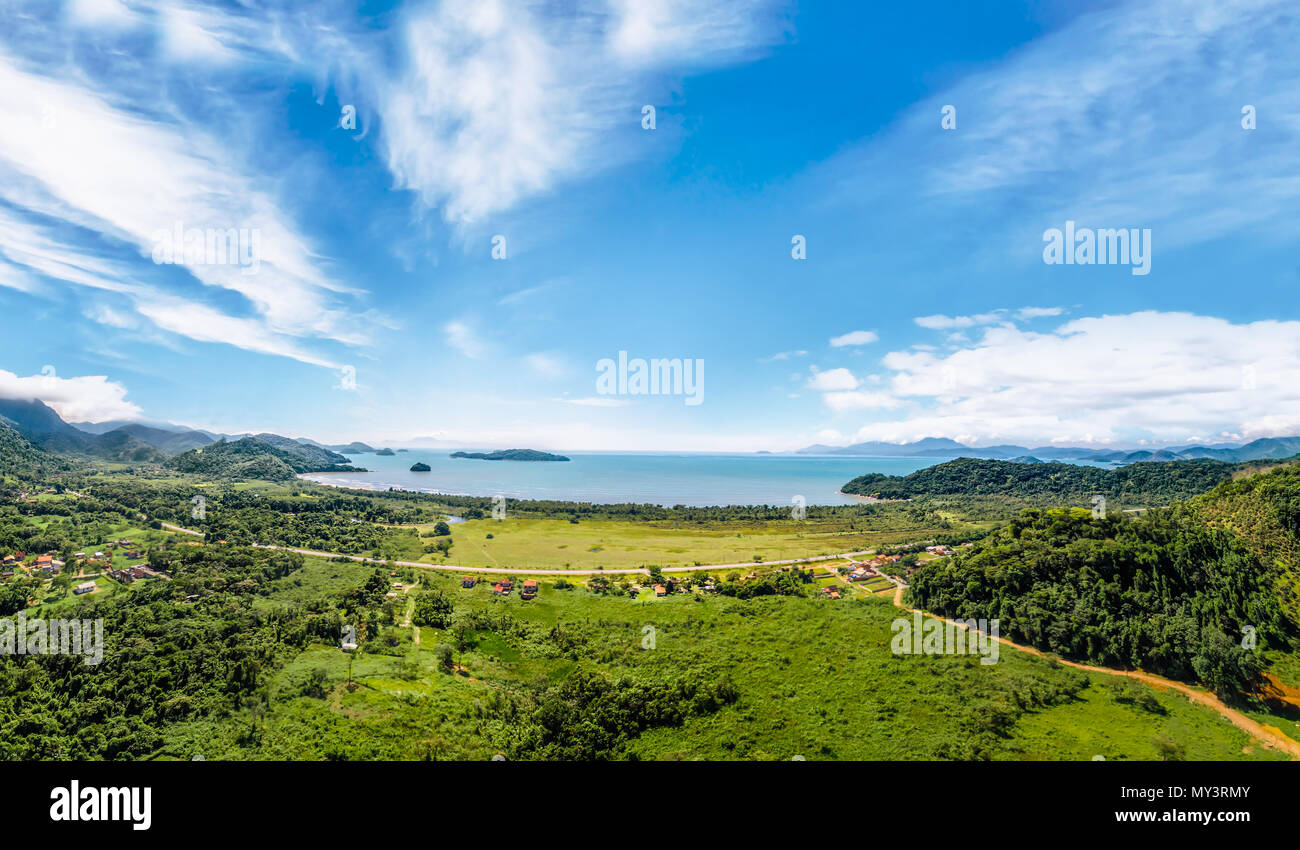 Aerial view of paraty bay - Sertão do Taquari Stock Photo - Alamy