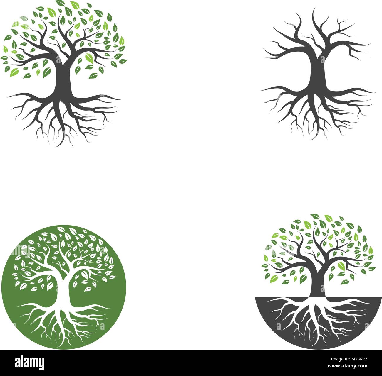 Logos of green Tree leaf ecology nature element vector Stock Vector ...