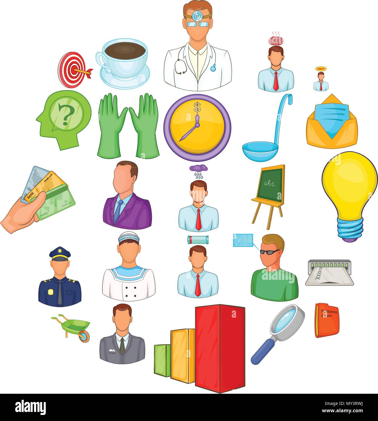Job offer icons set, cartoon style Stock Vector Image & Art - Alamy