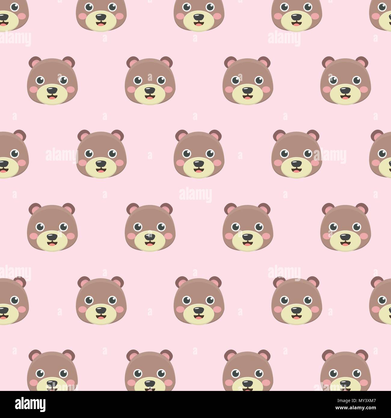 Pattern with Teddy bears. Stock Vector