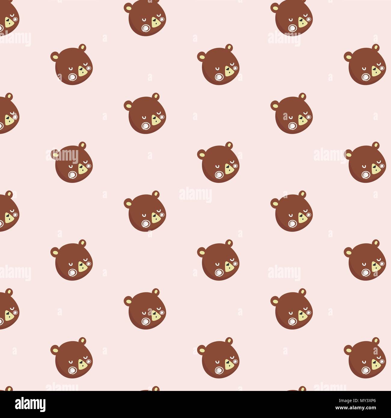 Pattern with Teddy bears. Stock Vector