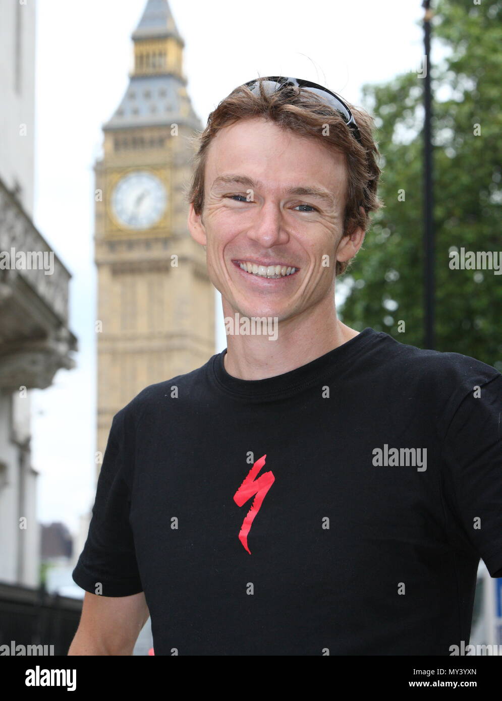 Dextro Energy Triathlon Itu World Championship Hyde Park London Bus Tour Simon Whitfield 23 July 10 Stock Photo Alamy