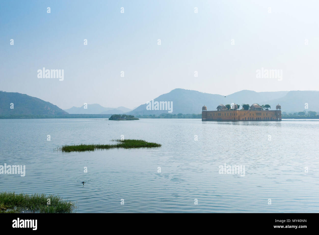 Waterpalace of Jal Mahal in Jaipur Stock Photo