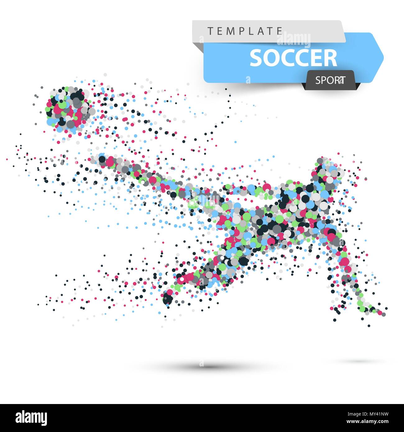 Soccer, football dot illustration with glare Stock Vector Image & Art