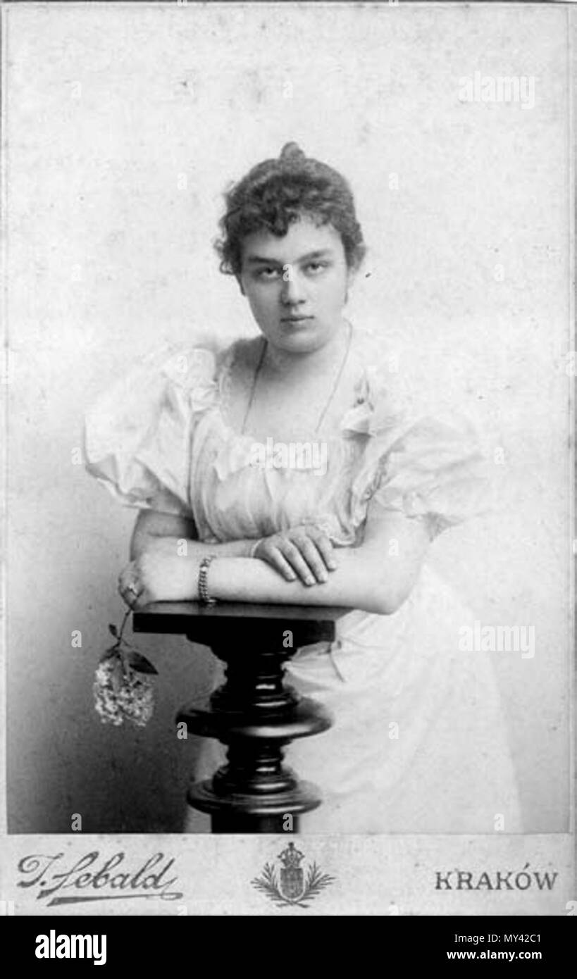 . Polski: Zofia z Potockich Tarnowska (1879-1933) . circa 1900. Józef Sebald 576 Zofia z Potockich Tarnowska Stock Photo