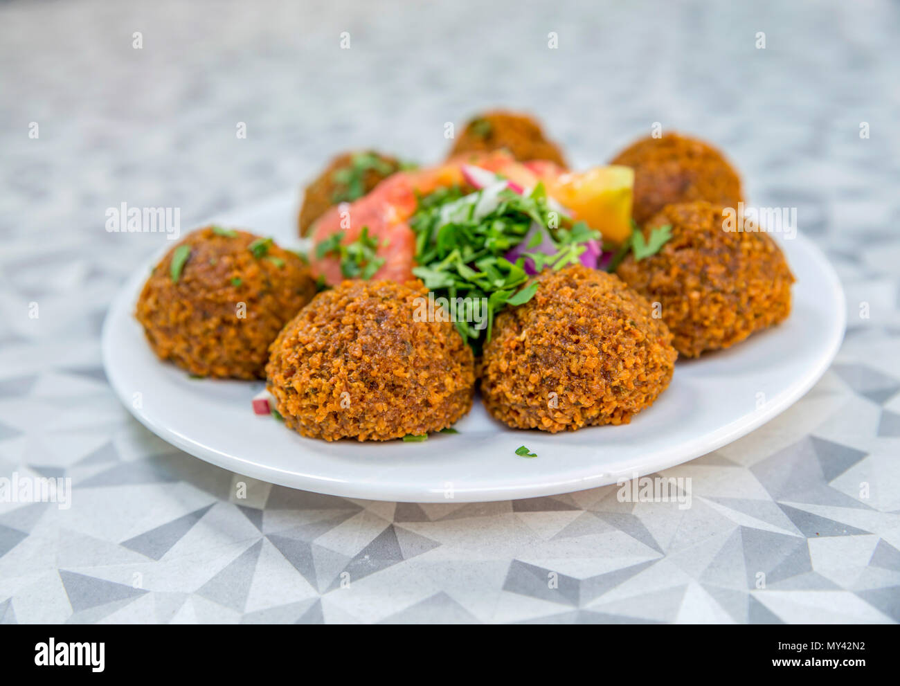 Falafel balls on a plate Stock Photo