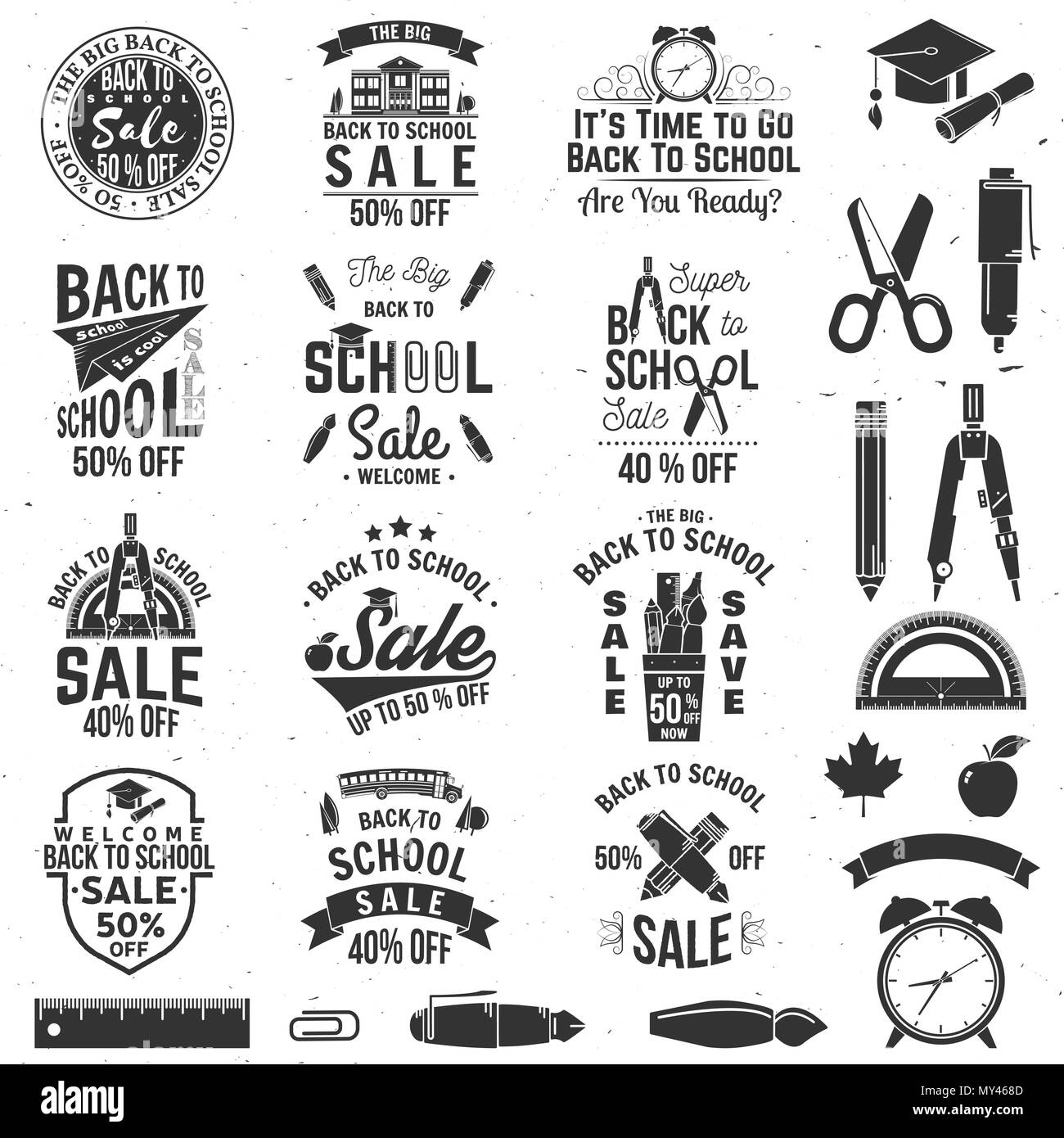 Back To School Black And White Stock Photos Images Alamy