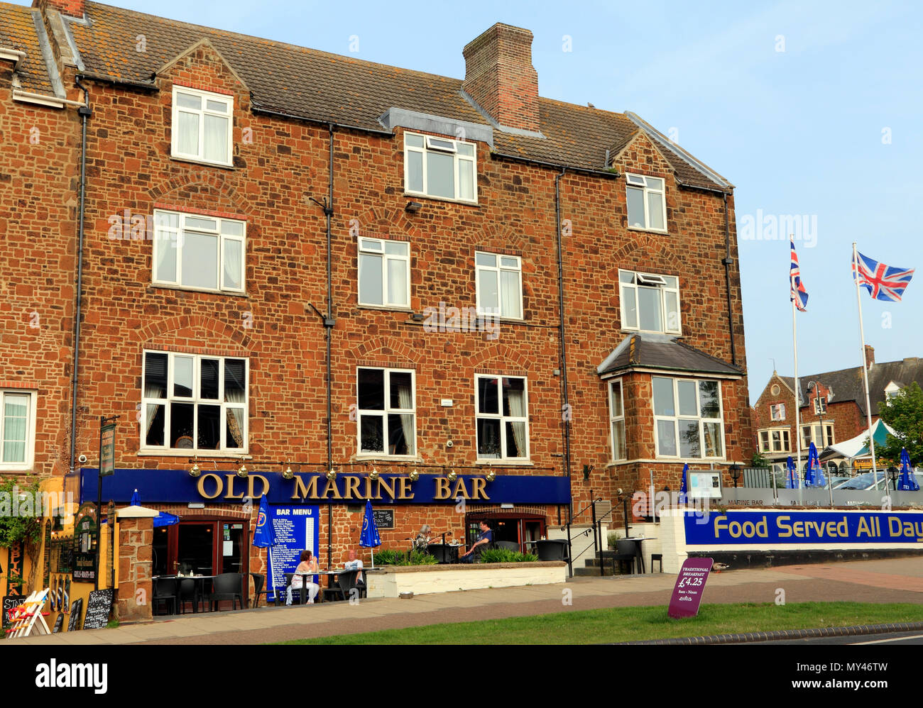 Old Marine Bar, Hotel,  Hunstanton, Norfolk, bars, restaurant, cafe, restaurants, hotels, cafes. Stock Photo