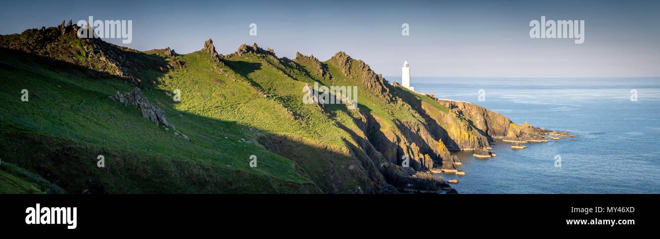 Start Point Cliffs Start Point Headland and Lighthouse Stock Photo - Alamy