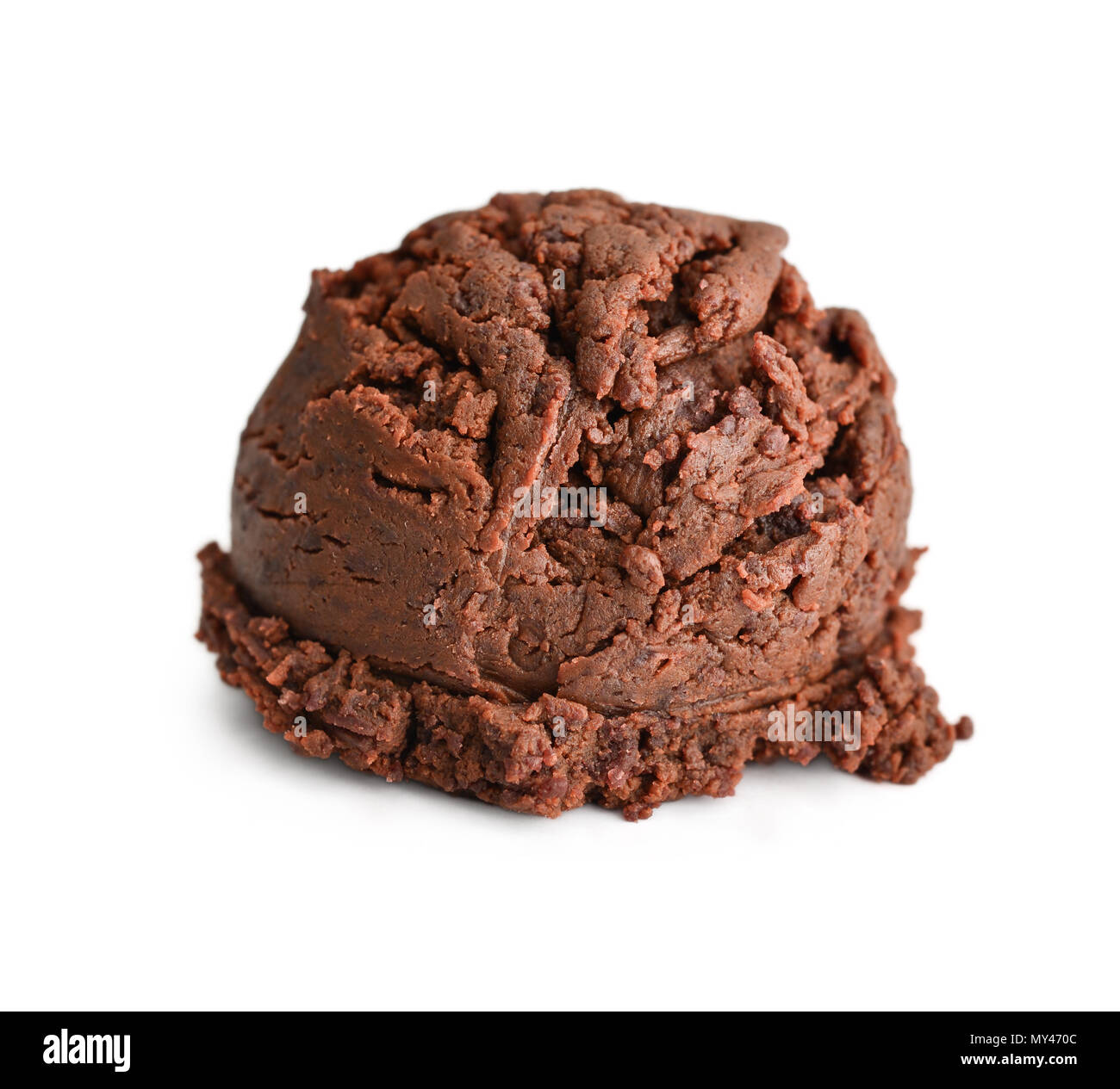 Scoop of chocolate ice cream isolated on white background Stock Photo ...