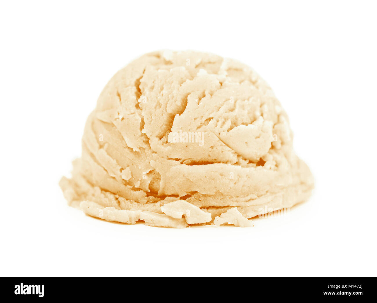 Scoop of coffee ice cream isolated on white background Stock Photo Alamy