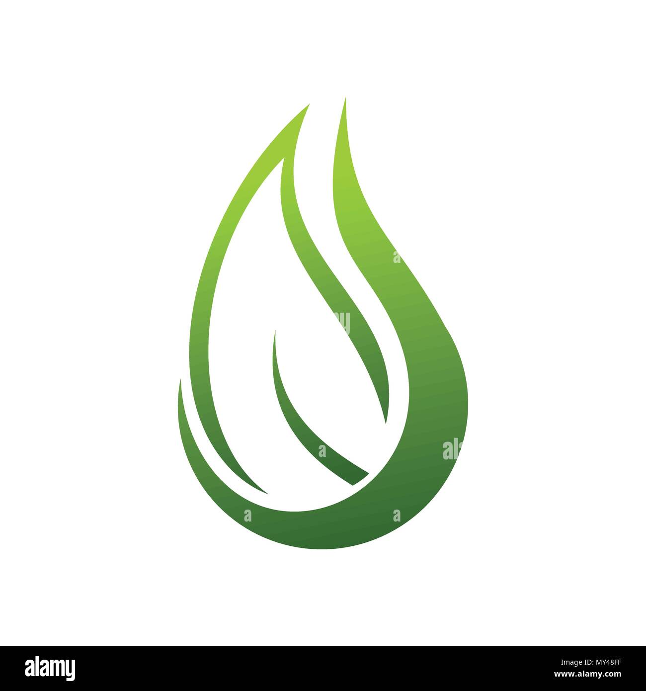 Eco Drop Organic Nature Vector Symbol Graphic Logo Design Stock Vector