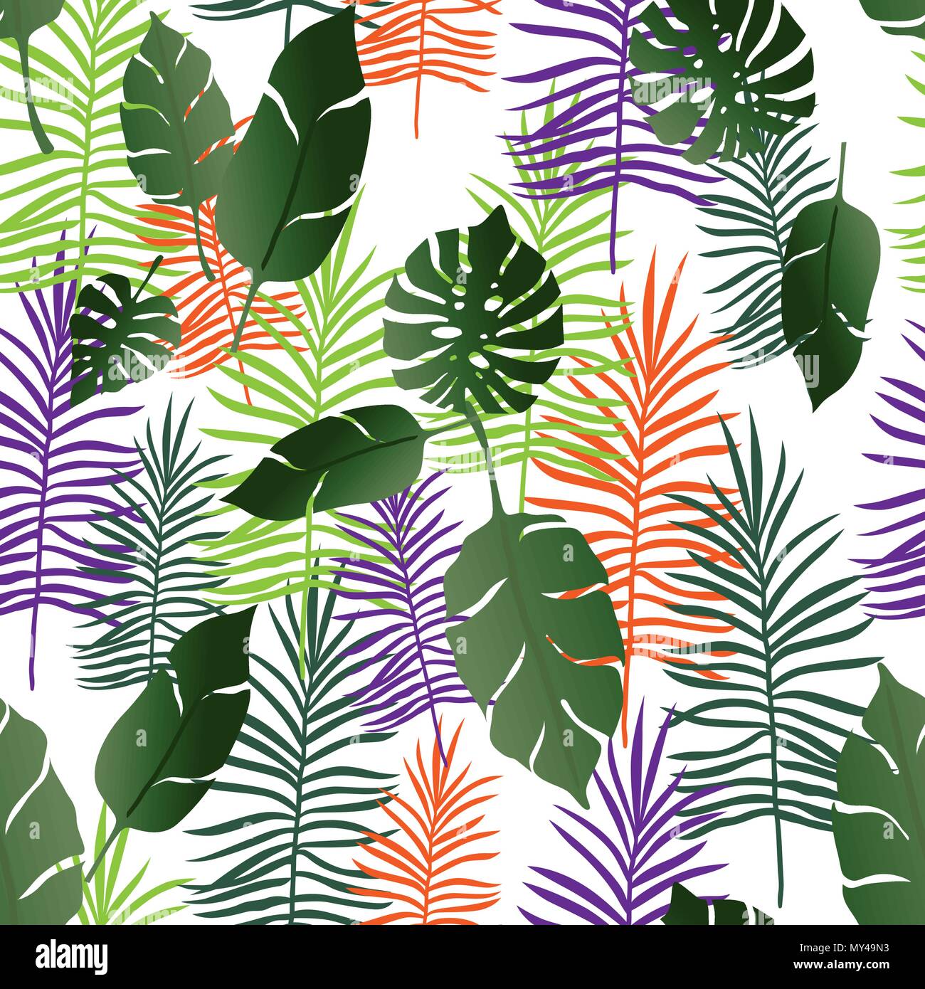 Exotic tropical Seamless pattern Stock Vector