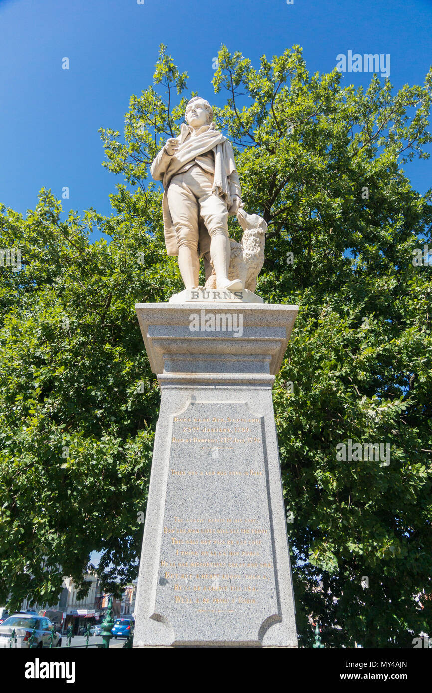 Statue of Robert Burns in the city of Ballarat, Victoria, Australia