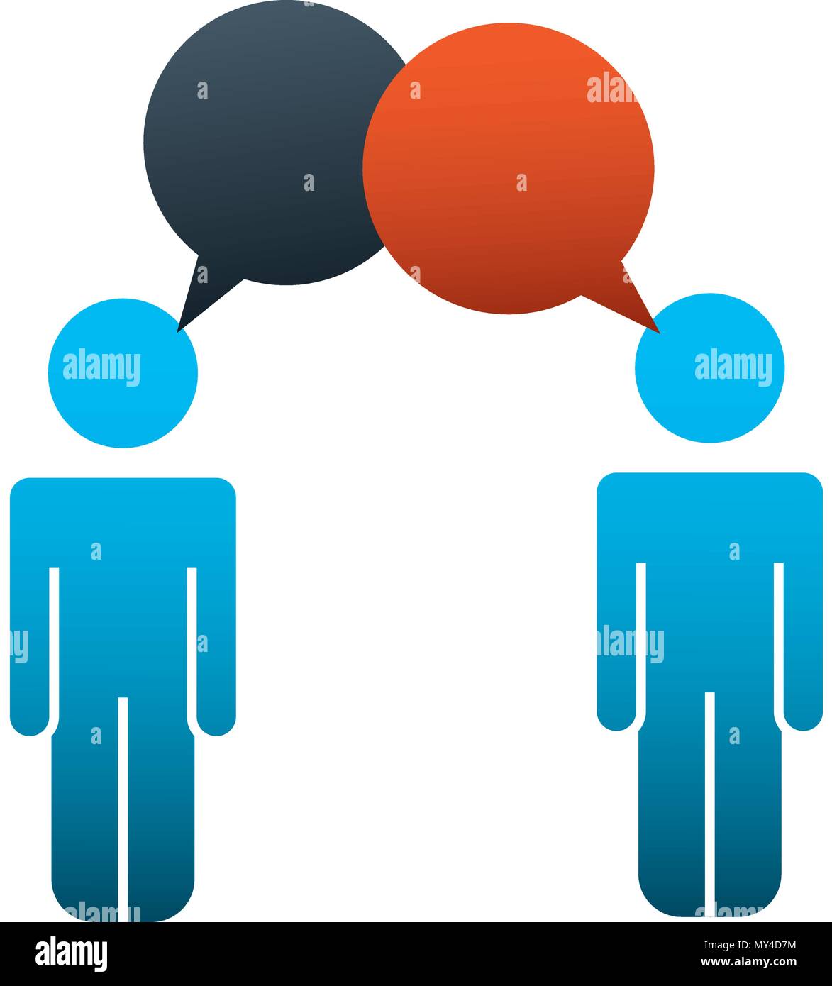 silhouette of men with speech bubble isolated icon vector illustration ...