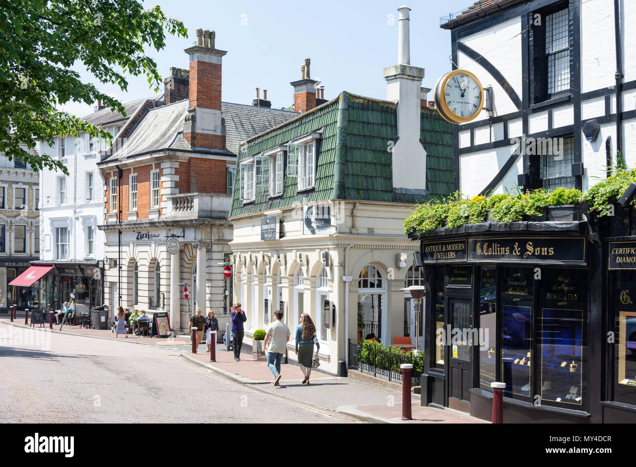 High Street, Royal Tunbridge Wells, Kent, England, United Kingdom Stock Photo