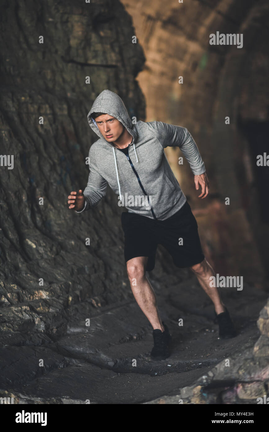 hoodie running man
