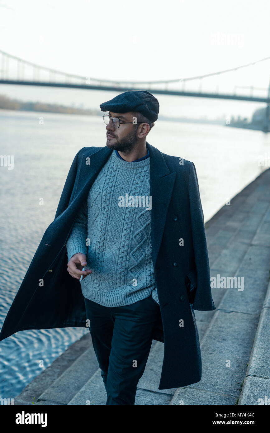 Handsome middle aged man walking hi-res stock photography and images ...