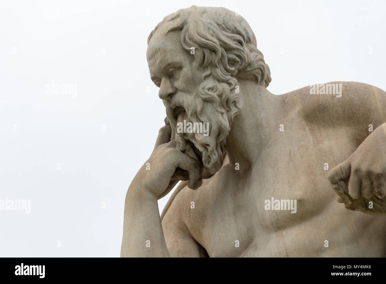 classic statue of Socrates close up Stock Photo