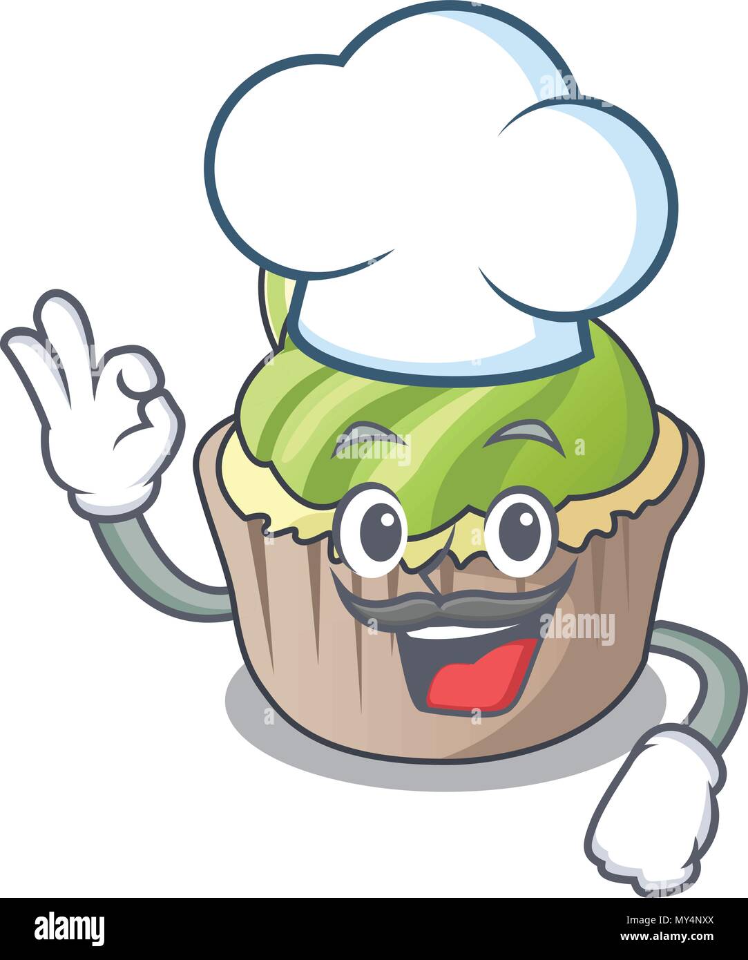 Chef lemon cupcake character cartoon Stock Vector Image & Art - Alamy
