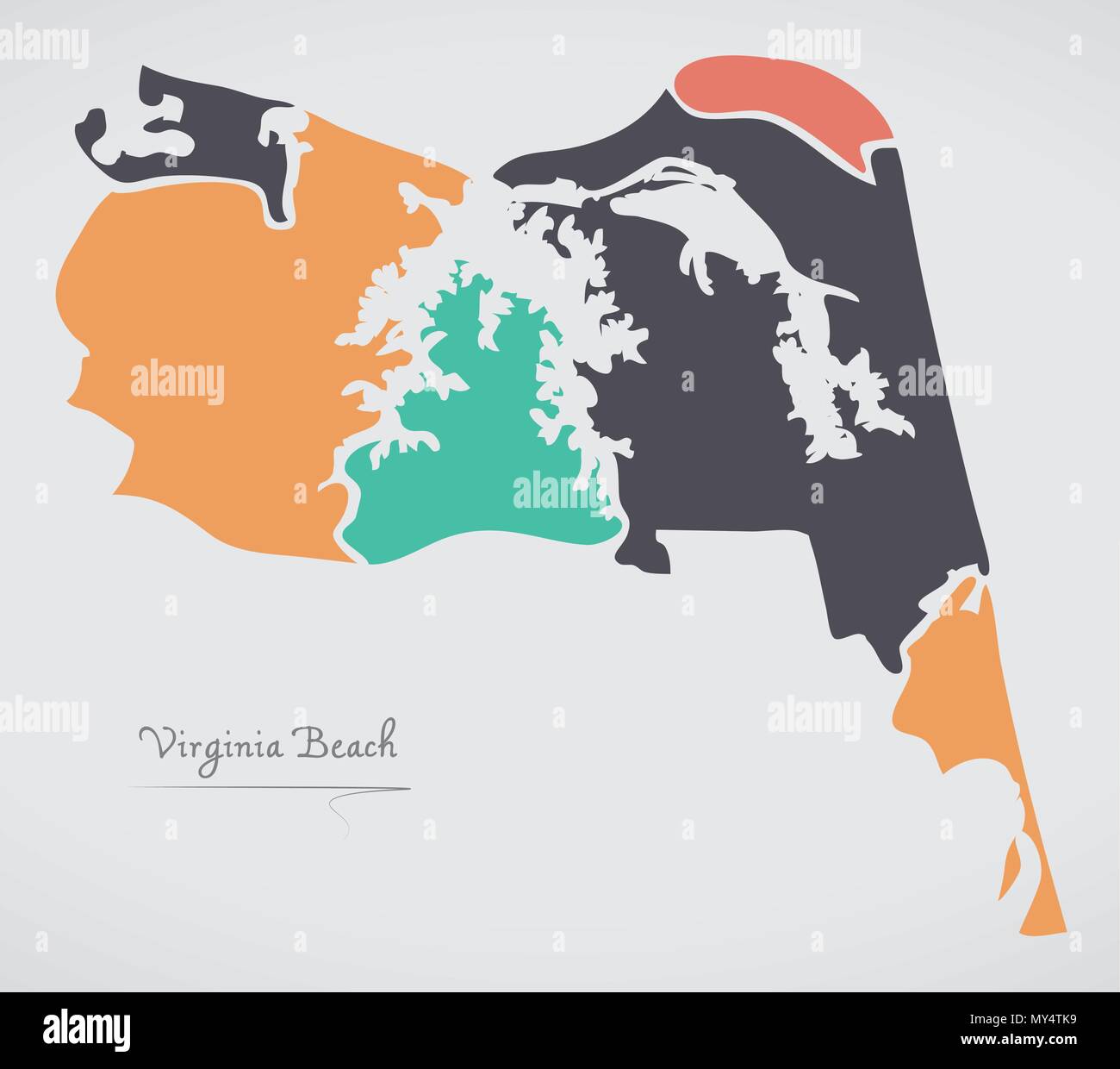 map of virginia beach va neighborhoods Virginia Beach Va Map With Neighborhoods And Modern Round Shapes map of virginia beach va neighborhoods