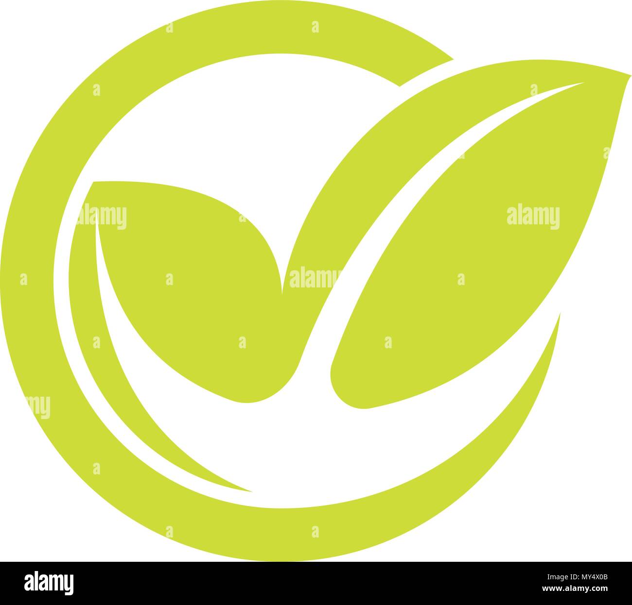 ECO checkmark icon Stock Vector