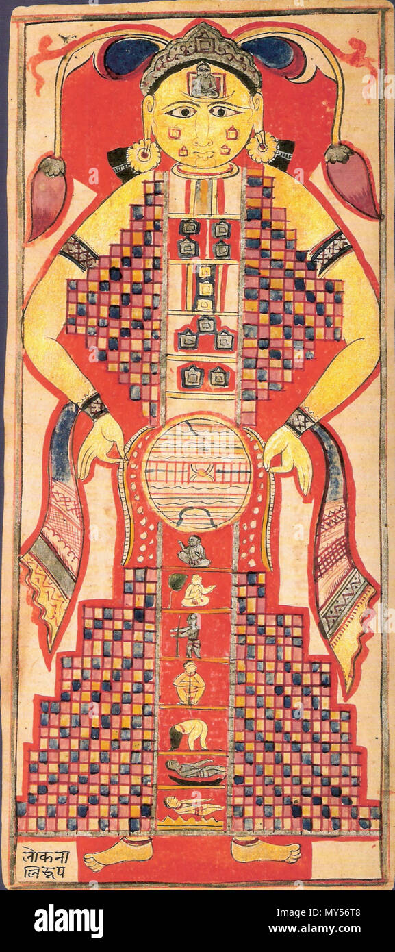 English: Shape of Universe as per Jain cosmology in form of a ...